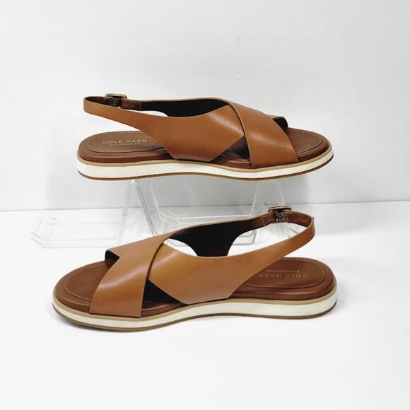 COLE HAAN mira cross-band leather slingback sandals Sz 8B - Picture 5 of 8